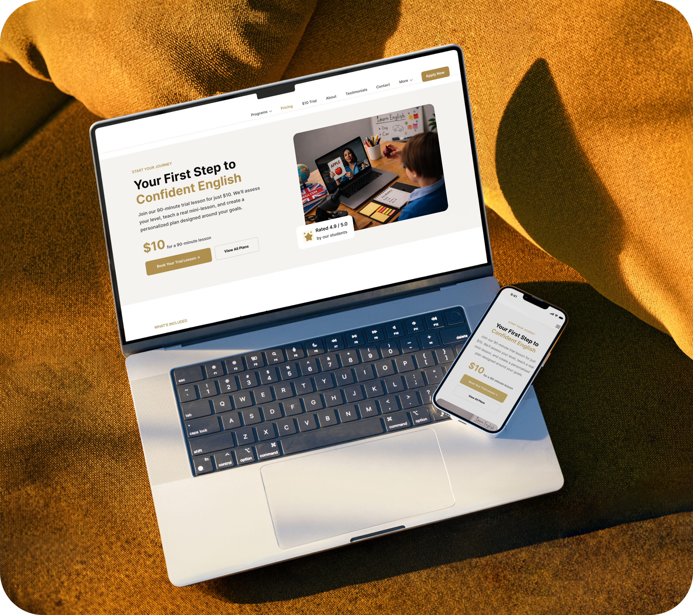 Global Speak Academy redesigned homepage