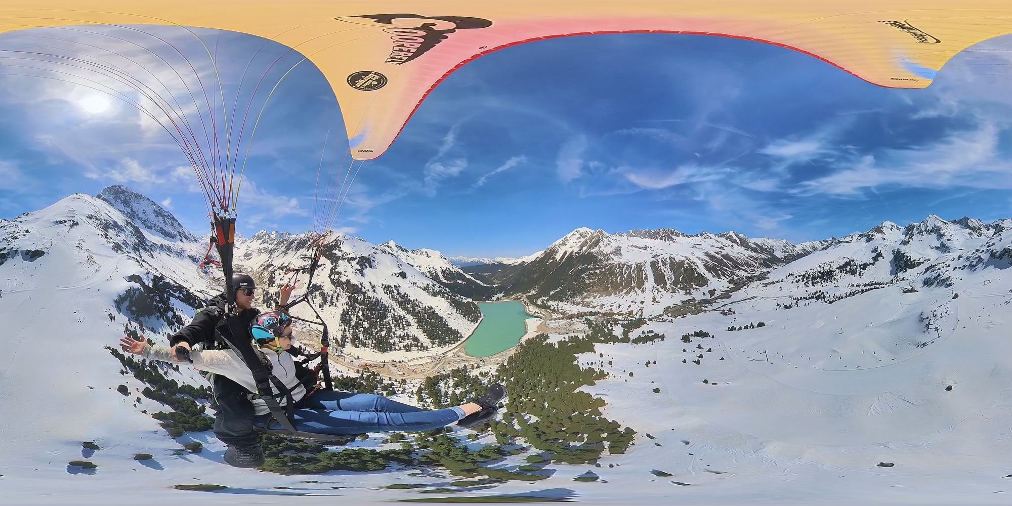 Blick über Innsbruck beim Tandemflug